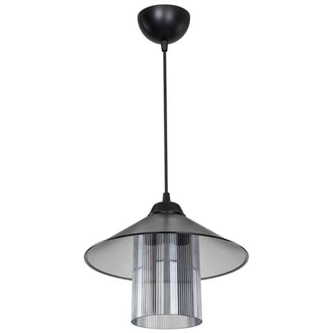 Lampada Da Soffitto Inka Asz1463 Con Paralume In Plastica Fumé - Foto 1