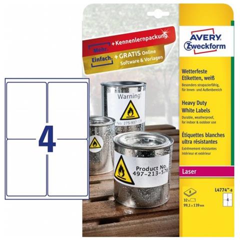 L4774-8 etichetta per stampante Bianco Etichetta per stampante autoadesiva - Foto 1