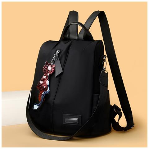 Elegante Zaino Da Donna Coreano Alla Moda Black - Foto 2