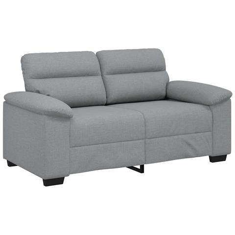 Divano a 2 Posti Grigio Chiaro 120 cm in Tessuto - Foto 1