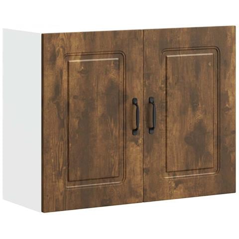 Pensile Da Cucina Kalmar Rovere Fumo In Legno Multistrato - Foto 1