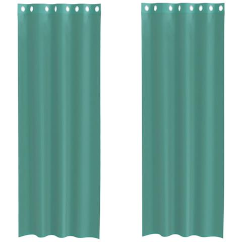 Tende In Voile Con Occhielli 2 Pz Turchese - Foto 2