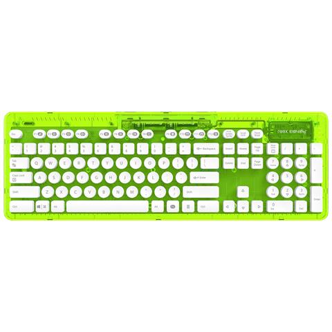 Tastiera Wireless 904-005-EU-NGR-D1  per PC/server (Layout QWERTY) Colore Lime. Trasparente - Foto 2