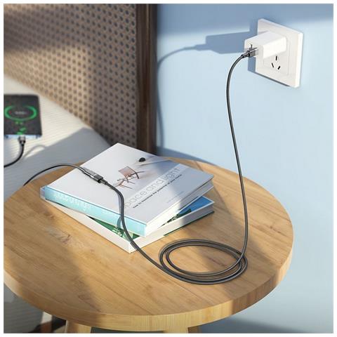 Originale Prolunga Cavo Dati E Ricarica U107 Usb-c To Usb-c Otg 3.0 Fast 1,2m Black Smartphone - Foto 4