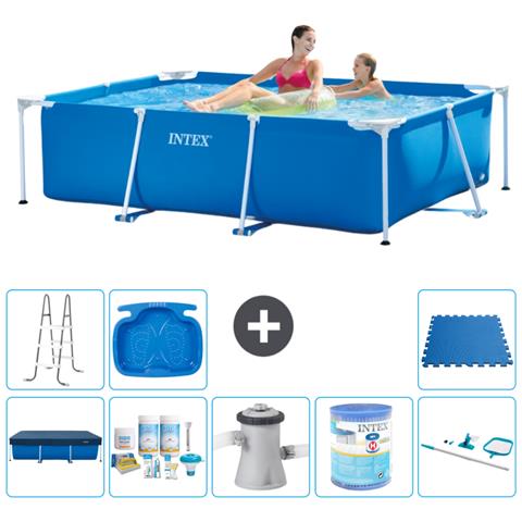 Piscina Fuori Terra - Rettangolo - 220x150x60 Cm - Blu - Include Accessori Coordinati A36 - Foto 1