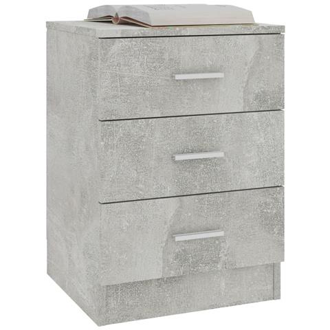 Lusso Casadino -  Comodini 2 Pz Grigio Cemento 38x35x56 Cm In Legno Multistrato - Foto 2
