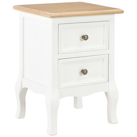 Lusso Casadino -  Comodini Bianchi 2 Pz 35x30x49 Cm In Mdf - Foto 1