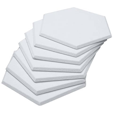 12 Pannelli Fonoassorbenti - Pannelli Acustici Bianchi Con Retro Adesivo - Foto 4