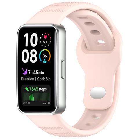 Cinturino In Silicone Per Huawei Band 10/9/8 - Texture A Pois Pink - Foto 2