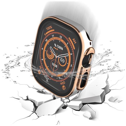 Custodia Impermeabile Integrata Per Apple Watch Per Apple Watch 7/8/9/se2, 41 Mm Pinkgold - Foto 2