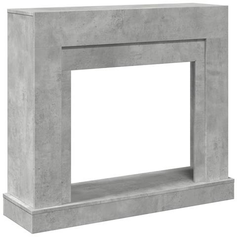 Cornice per Camino Grigio Cemento 100x30x87,5 cm in Truciolato - Foto 1