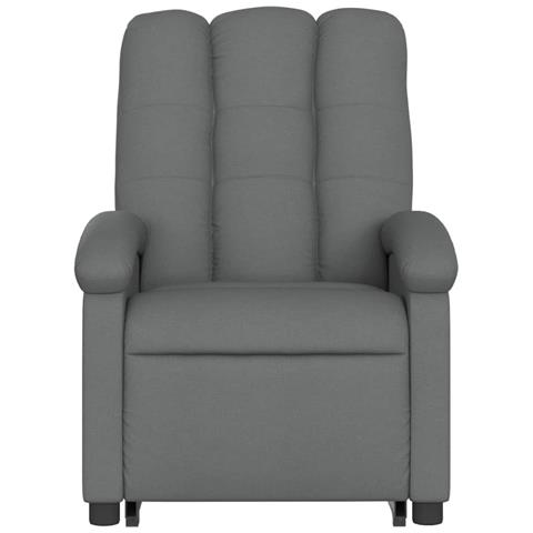 Poltrona Alzapersona Massaggi Reclinabile Grigio Scuro Tessuto - Foto 9