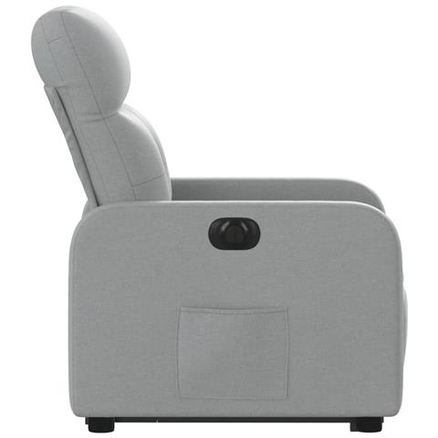 Poltrona Reclinante Alzapersona Elettrica Grigio Chiaro Tessuto - Foto 9