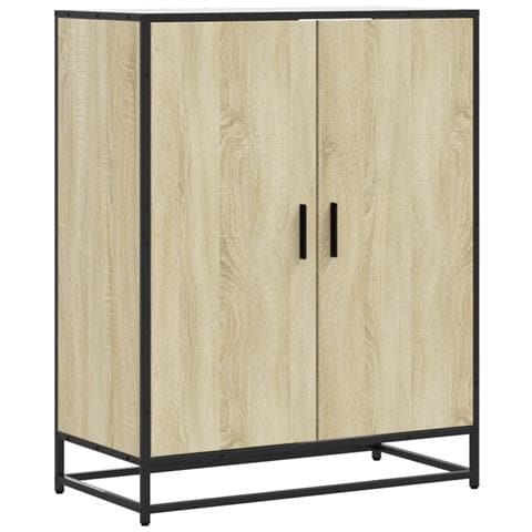 Scarpiera Rovere Sonoma 75x38x97,5 cm Legno Multistrato Metallo - Foto 1