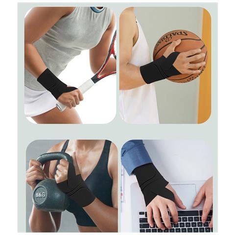 Fascia Di Supporto Compressione Pollice E Polso - Tutore Stabilizzatore Regolabile Per Sollievo Dolore Black - Foto 4