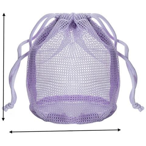 Borsa Da Toilette Portatile In Rete Viola - Organizer Da Viaggio Traspirante - Foto 1