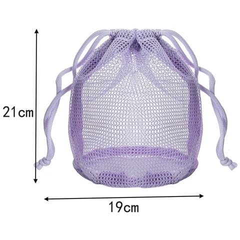 Borsa Da Toilette Portatile In Rete Viola - Organizer Da Viaggio Traspirante - Foto 2