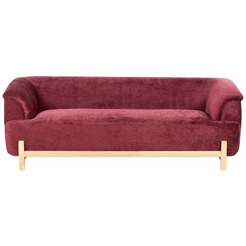 Divano 3 Posti Alnor Ciniglia Bordeaux - Foto 2