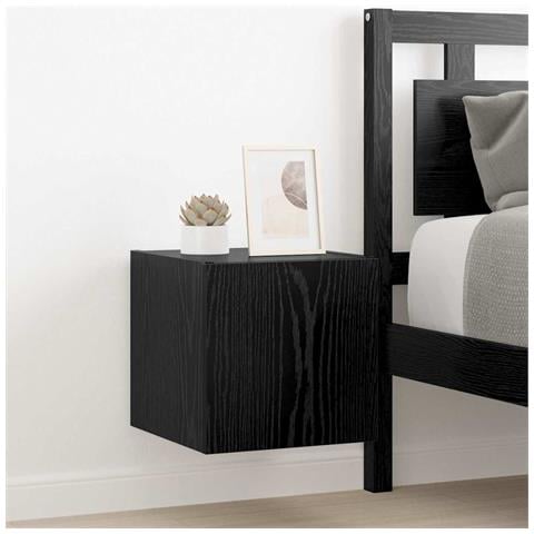 Mobile TV da parete Rovere Nero 30,5 x 35 x 30 cm - Foto 2