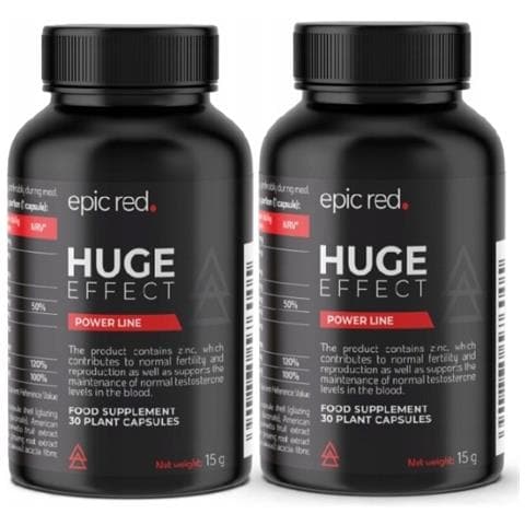 2x Integratore Alimentare Epic Red Huge Finale Capsule 30 Pz Per Uomo - Foto 1