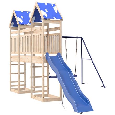 Set da Gioco da Esterno in Legno Massello di Pino - Foto 1
