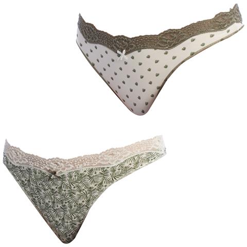 Confezione Da 2 Perizomi Da Donna In Cotone Coquettes 1031585 - Foto 1