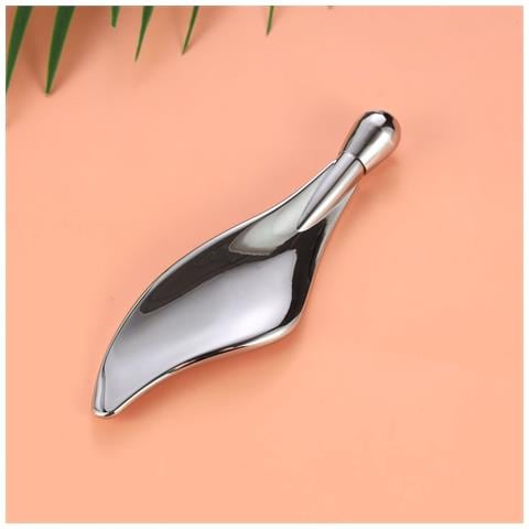Massaggiatore Occhi In Lega Di Zinco: Rullo Massaggio Viso E Applicatore Di Crema Occhi Silver - Foto 2