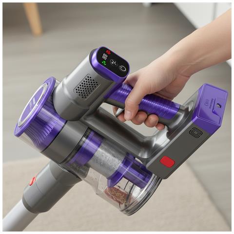 Aspirapolvere Verticale Senza Fili Sirocco Cyclone 2 In 1, 400 W, 30 Kpa, Filtro Hepa H12, Display Led, Fino A 40 Min Di Autonomia - Foto 3