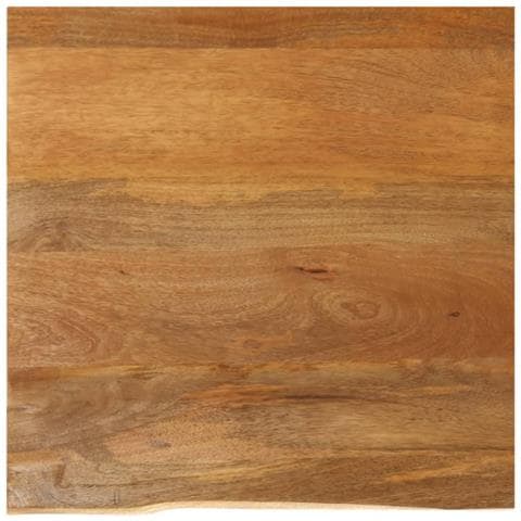 Piano Tavolo Bordi Vivi 80x80x3,8 cm in Legno Massello di Mango - Foto 1