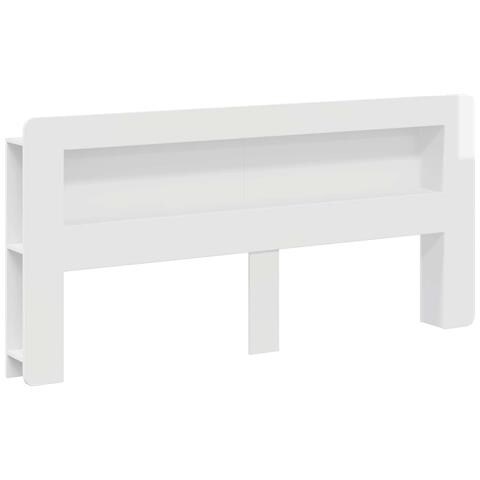Testata del letto Bianco Lucido Legno ingegnerizzato - Foto 1