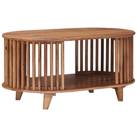 Tavolo da Caffè Fatto a Mano Marrone Teak 85 x 50 x 40 cm - Foto 2