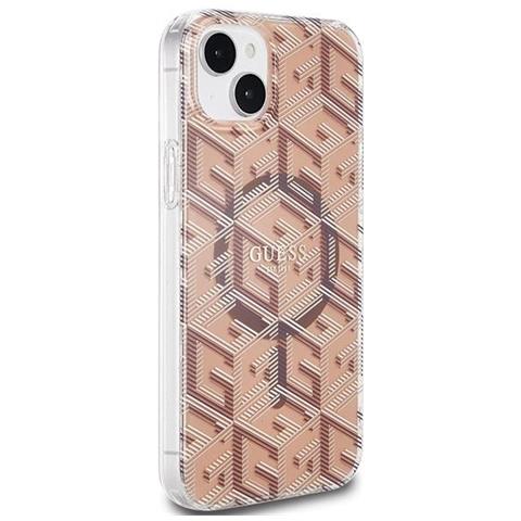 Guess Iml Gcube Magsafe Case Per Iphone 15 / 14 / 13 - Marrone - Foto 1