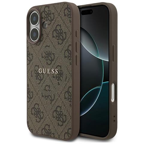 Custodia Per Iphone 17 Con Logo Guess Magsafe Marrone - Foto 2