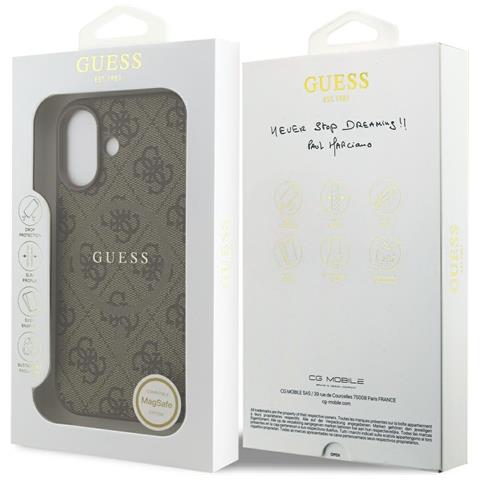 Custodia Per Iphone 17 Con Logo Guess Magsafe Marrone - Foto 7