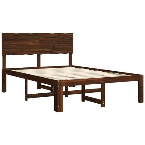 Letto matrimoniale con testiera ROSTOCK Marrone Scuro - Foto 10