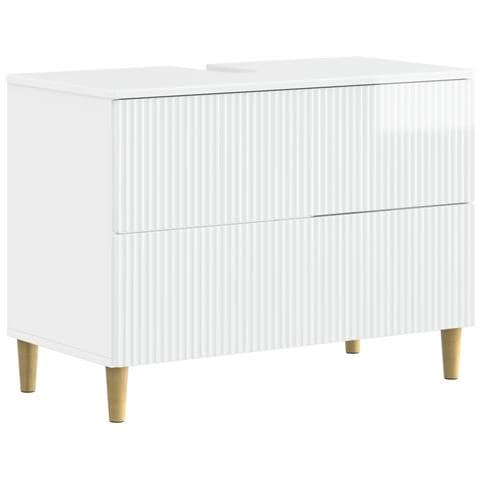 Armadio per Lavabo da Bagno ARNHEM Bianco Lucido - Foto 1