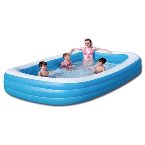 Piscina Gonfiabile Rettangolare Colore Blu e Bianco - Foto 2