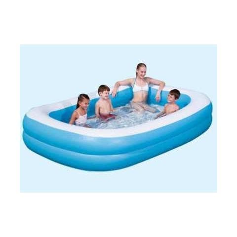 Piscina Gonfiabile Rettangolare Colore Blu e Bianco - Foto 1