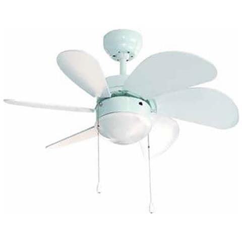 Ventilatore Da Soffitto Con Luce Vt-90b 50w 80 Cm Bianco S0403463 - Foto 1