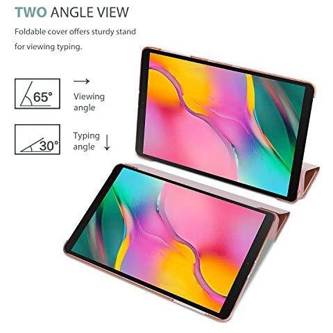 Samsung Galaxy Tab 10.1 Un Caso 2019 (sm-t510 Sm-t515 Sm-t517) Ultra Sottile Folio Smart Cover Chiaro Caso Del Basamento Con Translucent Frosted Indietro -rosegold - Foto 2