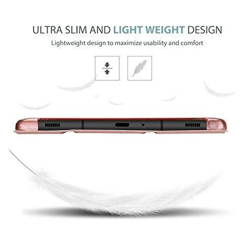 Samsung Galaxy Tab 10.1 Un Caso 2019 (sm-t510 Sm-t515 Sm-t517) Ultra Sottile Folio Smart Cover Chiaro Caso Del Basamento Con Translucent Frosted Indietro -rosegold - Foto 4