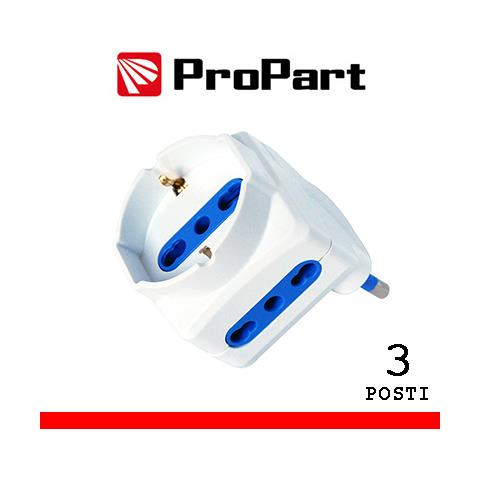 Adattatore 3pos Bipasso / schuko Spina16a Salvaspazio - Foto 1