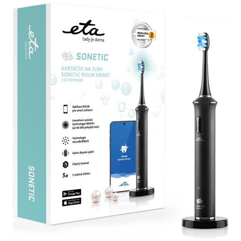 Spazzolino Sonetic Smart 770790000 Ricaricabile, Per Adulti, Numero Di Testine Incluse 3, Numero Di Modalità Di Spazzolatura Dei Denti 5, Tecnologia Sonic, Nero - Foto 2