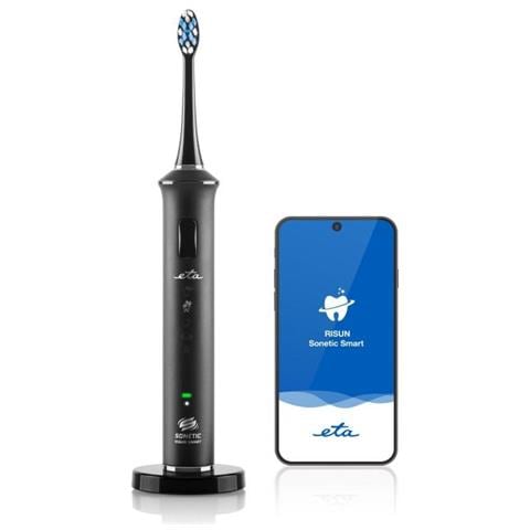 Spazzolino Sonetic Smart 770790000 Ricaricabile, Per Adulti, Numero Di Testine Incluse 3, Numero Di Modalità Di Spazzolatura Dei Denti 5, Tecnologia Sonic, Nero - Foto 1