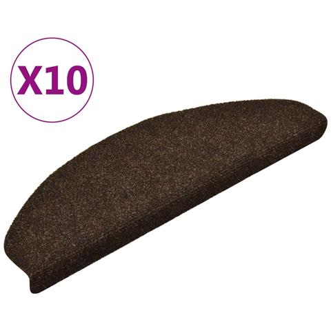 Tappetini Adesivi per Scale 10 pz Marroni 65x21x4 cm Agugliati - Foto 1