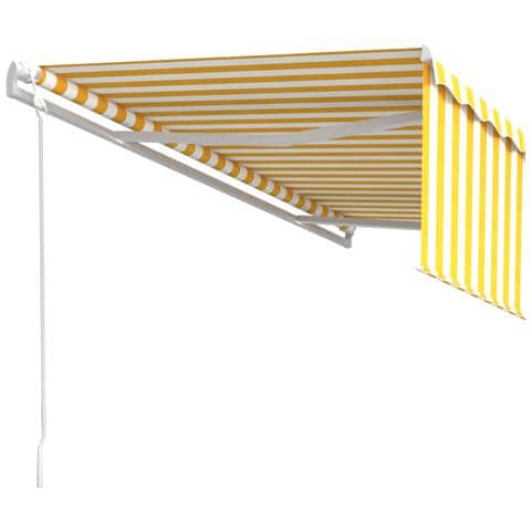 Tenda Retrattile Automatica con Parasole 5x3m Gialla Bianca - Foto 8