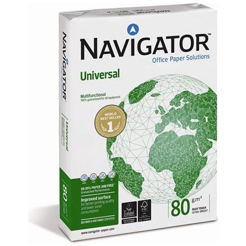 UNIVERSAL A4, Bianco, 80 g /  m², ISO 9001, ISO 9706, ISO 9708, ISO 14001 - Foto 1