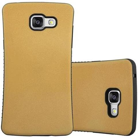 Custodia Compatibile Con Samsung Galaxy A3 2016 In Marrone Oro - Hard Case Coperchio Protettivo Small Waist Con Supporto In Gomma Antiscivolo - Foto 1