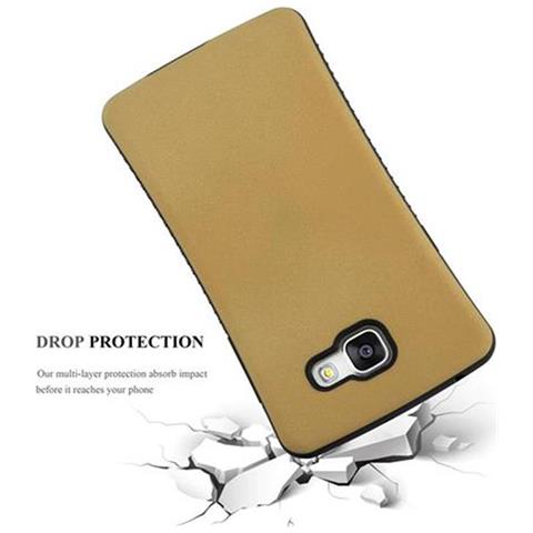 Custodia Compatibile Con Samsung Galaxy A3 2016 In Marrone Oro - Hard Case Coperchio Protettivo Small Waist Con Supporto In Gomma Antiscivolo - Foto 8