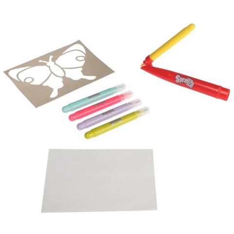 Stencil A Colori Set 1 - Stencil Per I Disegni Più Belli + 5 Pennarelli + Cornici - Foto 1